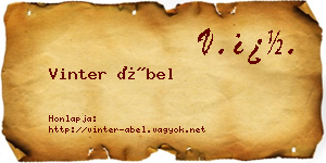 Vinter Ábel névjegykártya